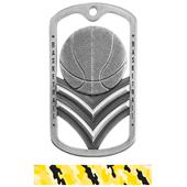 Hasty Awards Dogtag Basketball Medal M-785B Hasty Awards Dogtag Basketball Medal M-785B