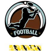 Hasty Awards Glow in the Dark Football Medal