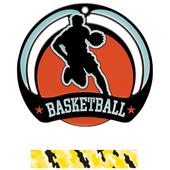 Hasty Awards Glow in the Dark Basketball Medal