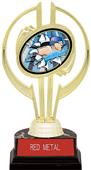 Gold Hurricane 7" Bust-Out Swimming Trophy Gold Hurricane 7" Bust-Out Swimming Trophy
