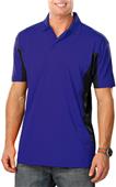 Blue Generation Mens Wicking Colorblock Polo Blue Generation Mens Wicking Colorblock Polo