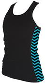 Boxercraft Womens/Girls Chevron Racer Tanks Tops
