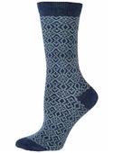 B.ella Lucy Lace Pattern Cotton Crew Socks
