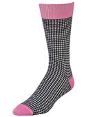B.ella Mens Henry Houndstooth Dress Crew Socks
