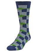 B.ella Mens Cubist All Season Cotton Crew Socks