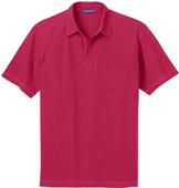 Port Authority Mens Stain-Resistant Pocket Polo