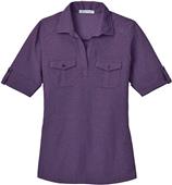 Port Authority Ladies Pique Double Pocket Polo