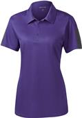 Sport-Tek Ladies Active Textured Colorblock Polo