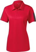 Sport-Tek Ladies Active Textured Colorblock Polo