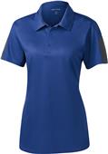 Sport-Tek Ladies Active Textured Colorblock Polo