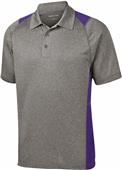 Sport-Tek Adult Heather Colorblock Contender Polo