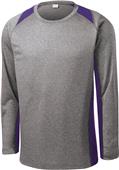 Sport-Tek Adult Long Sleeve Heather Colorblock Tee