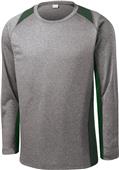 Sport-Tek Adult Long Sleeve Heather Colorblock Tee