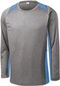 Sport-Tek Adult Long Sleeve Heather Colorblock Tee