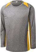 Sport-Tek Adult Long Sleeve Heather Colorblock Tee