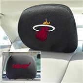 Fan Mats NBA Miami Heat Head Rest Covers Fan Mats NBA Miami Heat Head Rest Covers