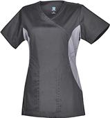 Maevn Empress Women's Contrast Y-Neck Scrub Tops Maevn Empress Women's Contrast Y-Neck Scrub Tops