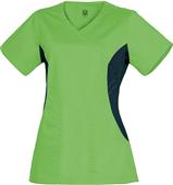Maevn Empress Women's Contrast Y-Neck Scrub Tops