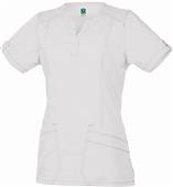 Maevn Blossom Women's European Y-Neck Scrub Tops