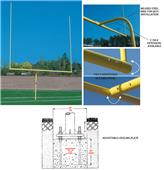 H.S. Football Yellow Level Plate Goal Post 5' / 6'