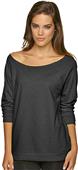 Next Level Women's Terry Raw Edge Raglan Shirt Next Level Women's Terry Raw Edge Raglan Shirt