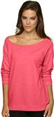 Next Level Women's Terry Raw Edge Raglan Shirt Next Level Women's Terry Raw Edge Raglan Shirt