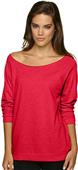 Next Level Women's Terry Raw Edge Raglan Shirt Next Level Women's Terry Raw Edge Raglan Shirt