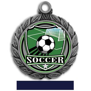 SILVER MEDAL/NAVY RIBBON