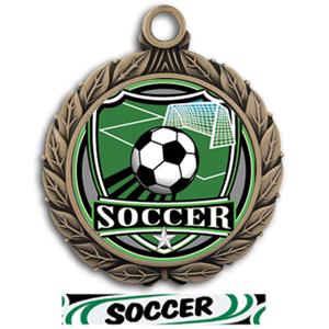 BRONZE MEDAL/DELUXE SOCCER RIBBON