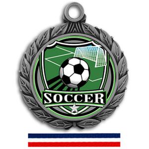 SILVER MEDAL/RED WHITE & BLUE RIBBON