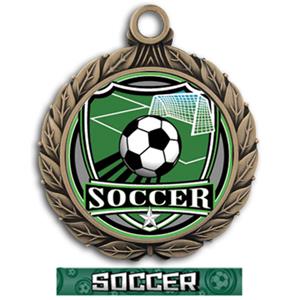 BRONZE MEDAL/GRAPHX  SOCCER RIBBON