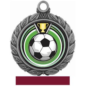 SILVER MEDAL/MAROON RIBBON