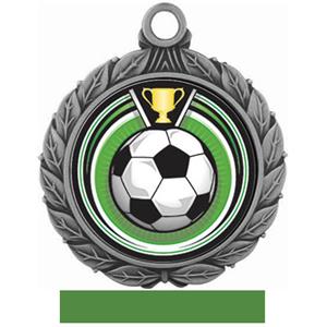 SILVER MEDAL/GREEN RIBBON