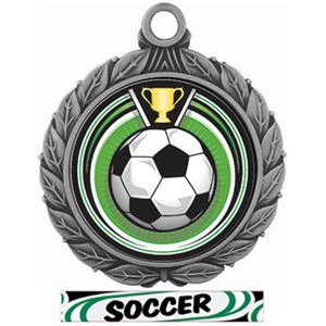 SILVER MEDAL/DELUXE SOCCER RIBBON