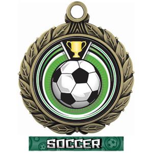 GOLD MEDAL/GRAPHX  SOCCER RIBBON
