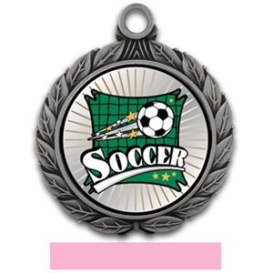 SILVER MEDAL/PINK RIBBON
