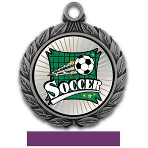 SILVER MEDAL/PURPLE RIBBON
