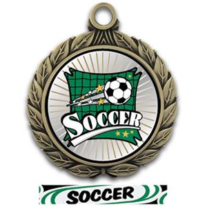 GOLD MEDAL/DELUXE SOCCER RIBBON