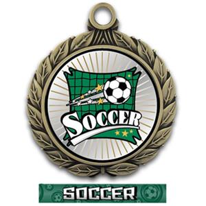 GOLD MEDAL/GRAPHX SOCCER RIBBON