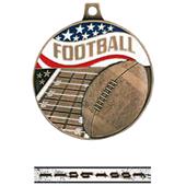 Hasty Awards 2.25" Football Medal M-750F