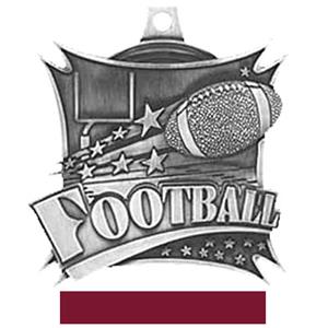 SILVER MEDAL/MAROON RIBBON