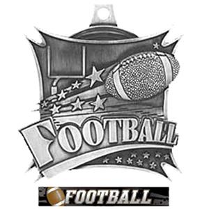 SILVER MEDAL/ULTIMATE FOOTBALL RIBBON
