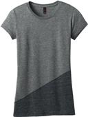 District Juniors Tri-Blend Pieced Crewneck Tee