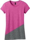 District Juniors Tri-Blend Pieced Crewneck Tee