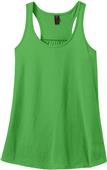 District Made Ladies Solid Gathered Racerback Tank