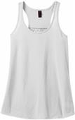 District Made Ladies Solid Gathered Racerback Tank