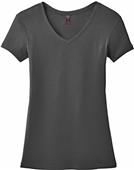 District Made Ladies Mini Rib V-Neck Tee Shirt