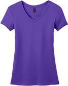 District Made Ladies Mini Rib V-Neck Tee Shirt