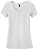 District Made Ladies Mini Rib V-Neck Tee Shirt