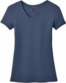 District Made Ladies Mini Rib V-Neck Tee Shirt